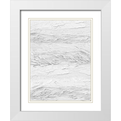 Textured on White IV White Modern Wood Framed Art Print with Double Matting by Gordon, Sofia