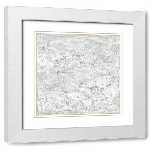 White on White I White Modern Wood Framed Art Print with Double Matting by Gordon, Sofia