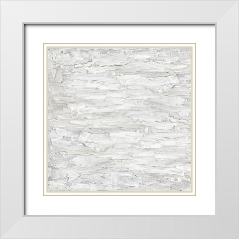 White on White IV White Modern Wood Framed Art Print with Double Matting by Gordon, Sofia