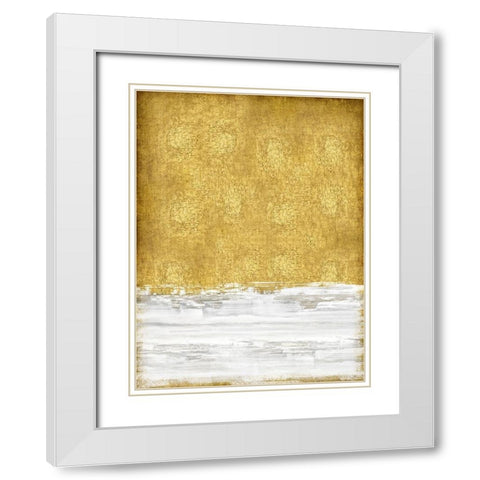 Golden Sky II White Modern Wood Framed Art Print with Double Matting by Gordon, Sofia