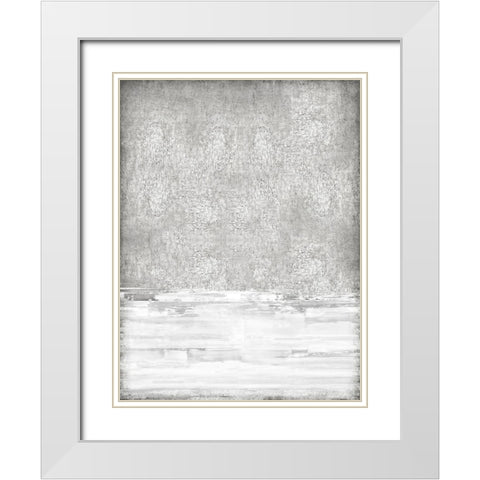 White on Silver I White Modern Wood Framed Art Print with Double Matting by Gordon, Sofia