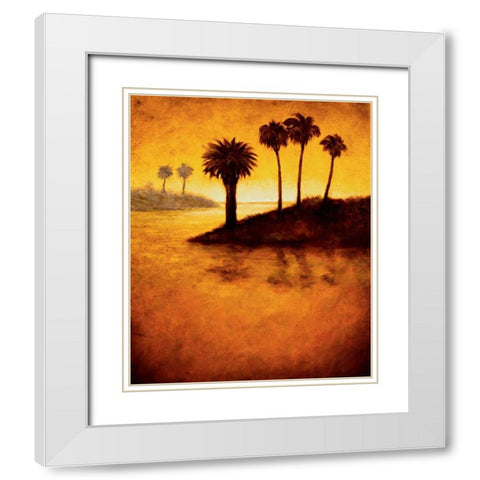 Lagoon I White Modern Wood Framed Art Print with Double Matting by Williams, Gregory