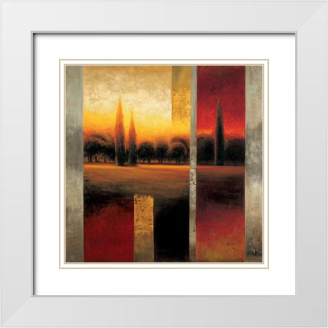 Reflections I White Modern Wood Framed Art Print with Double Matting by Williams, Gregory