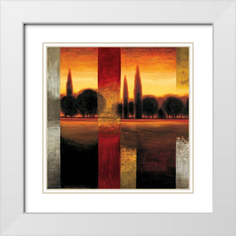 Reflections II White Modern Wood Framed Art Print with Double Matting by Williams, Gregory