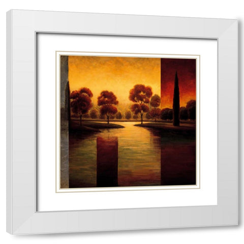 The Break of Dawn II White Modern Wood Framed Art Print with Double Matting by Williams, Gregory