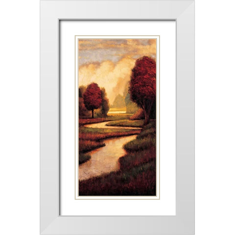 Waterside II White Modern Wood Framed Art Print with Double Matting by Williams, Gregory