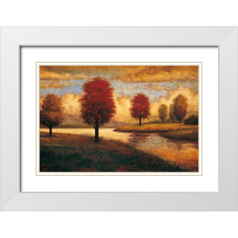Serene I White Modern Wood Framed Art Print with Double Matting by Williams, Gregory
