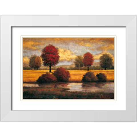 Serene II White Modern Wood Framed Art Print with Double Matting by Williams, Gregory