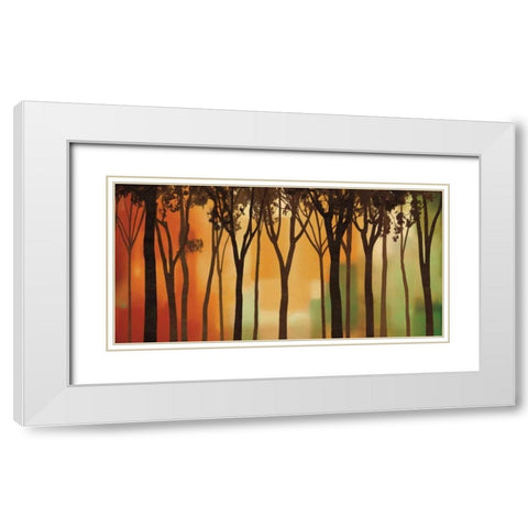 Twilight Silhouette White Modern Wood Framed Art Print with Double Matting by Williams, Gregory