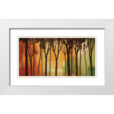 Twilight Silhouette White Modern Wood Framed Art Print with Double Matting by Williams, Gregory
