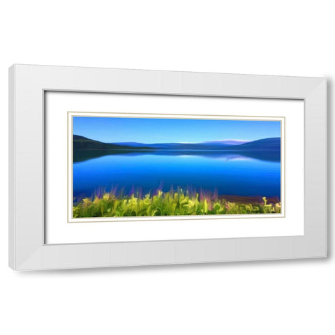 Norway Fjord Oil White Modern Wood Framed Art Print with Double Matting by Bannon, Heidi