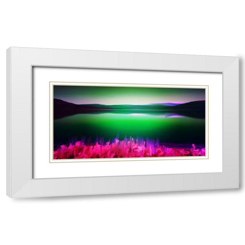 Norway Green White Modern Wood Framed Art Print with Double Matting by Bannon, Heidi