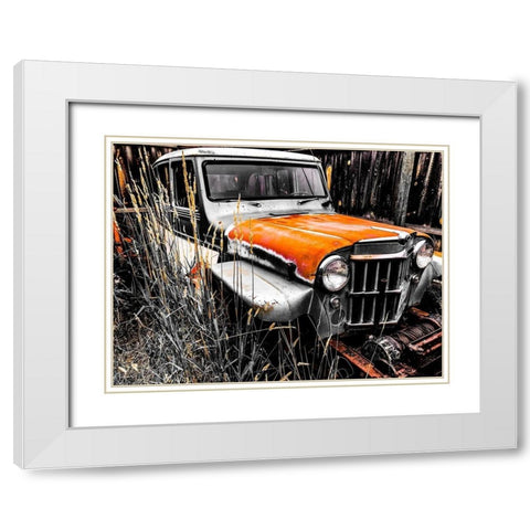 Willys Rust II White Modern Wood Framed Art Print with Double Matting by Bannon, Heidi