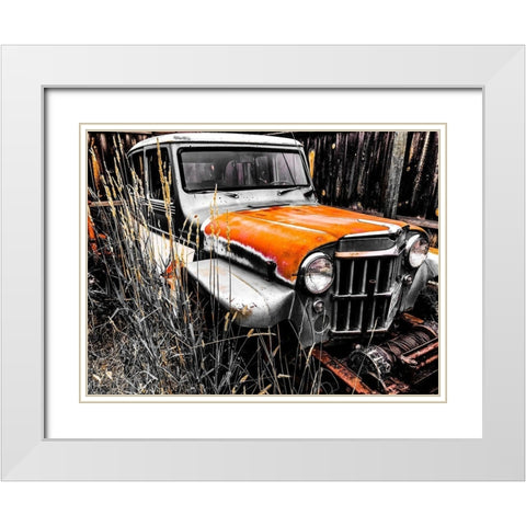 Willys Rust II White Modern Wood Framed Art Print with Double Matting by Bannon, Heidi