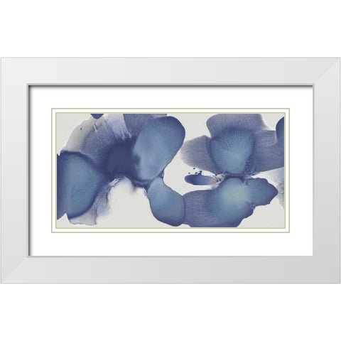 Animate Indigo I White Modern Wood Framed Art Print with Double Matting by Carlson, Hannah