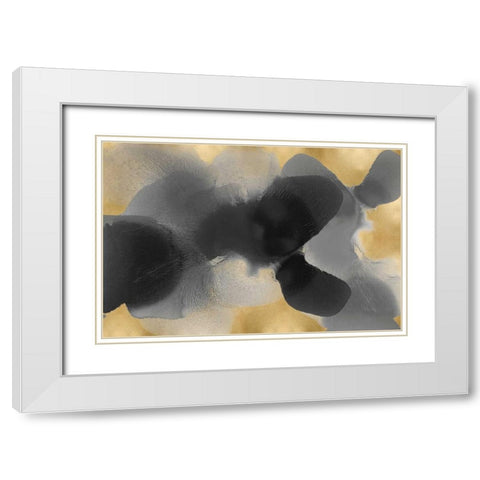 Drift on Gold White Modern Wood Framed Art Print with Double Matting by Carlson, Hannah