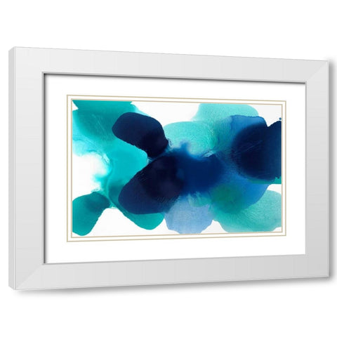Free Form White Modern Wood Framed Art Print with Double Matting by Carlson, Hannah
