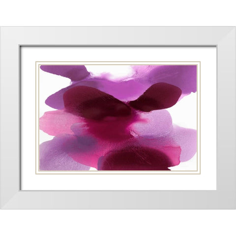 Magenta Drift White Modern Wood Framed Art Print with Double Matting by Carlson, Hannah