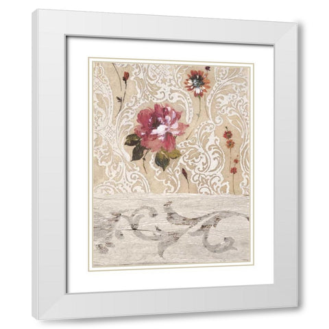 Panneau Neoclassique I White Modern Wood Framed Art Print with Double Matting by Simon, Helene