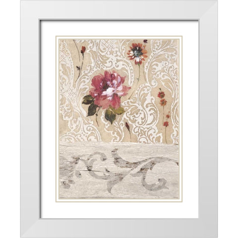 Panneau Neoclassique I White Modern Wood Framed Art Print with Double Matting by Simon, Helene