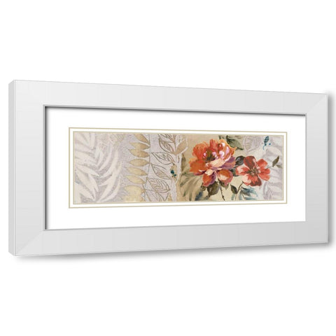Florilege I White Modern Wood Framed Art Print with Double Matting by Simon, Helene