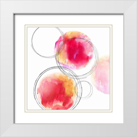 Circular II White Modern Wood Framed Art Print with Double Matting by Harris, Natalie