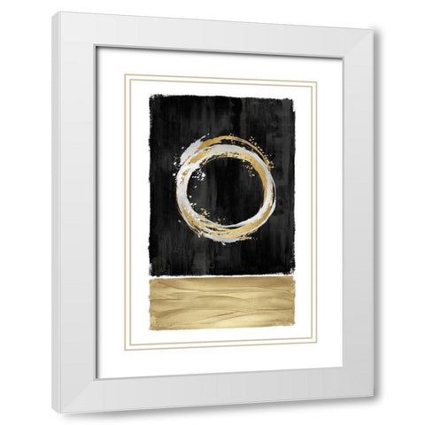 Inward Black II White Modern Wood Framed Art Print with Double Matting by Harris, Natalie