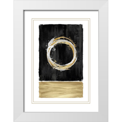 Inward Black II White Modern Wood Framed Art Print with Double Matting by Harris, Natalie