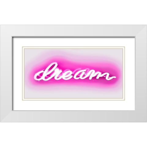 Neon Dream PW White Modern Wood Framed Art Print with Double Matting by Carr, Hailey