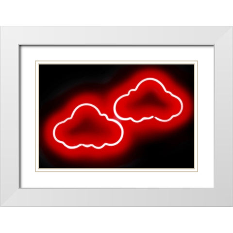 Neon Clouds RB White Modern Wood Framed Art Print with Double Matting by Carr, Hailey