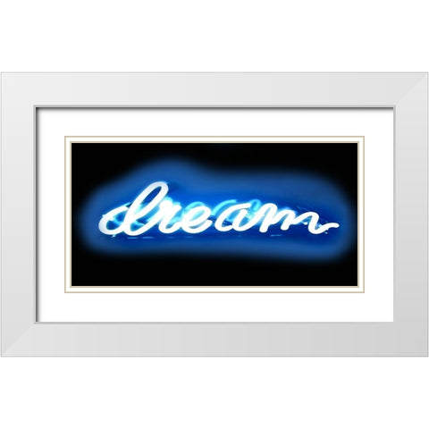Neon Dream BB White Modern Wood Framed Art Print with Double Matting by Carr, Hailey