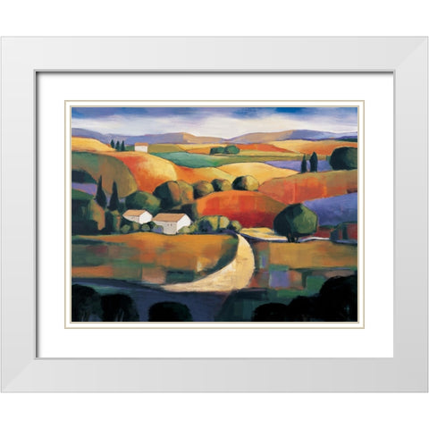Paso Robles II White Modern Wood Framed Art Print with Double Matting by Clarke, Janine