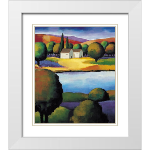Ojai Morning I White Modern Wood Framed Art Print with Double Matting by Clarke, Janine