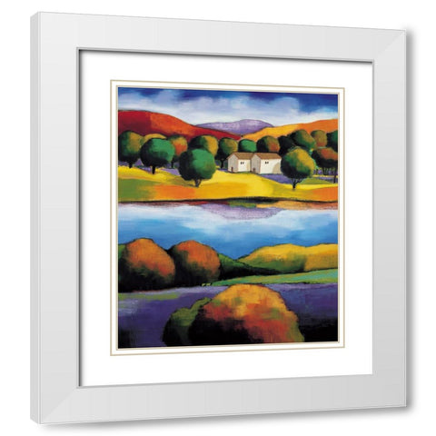 Ojai Morning II White Modern Wood Framed Art Print with Double Matting by Clarke, Janine