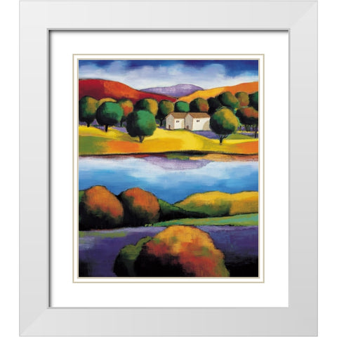 Ojai Morning II White Modern Wood Framed Art Print with Double Matting by Clarke, Janine