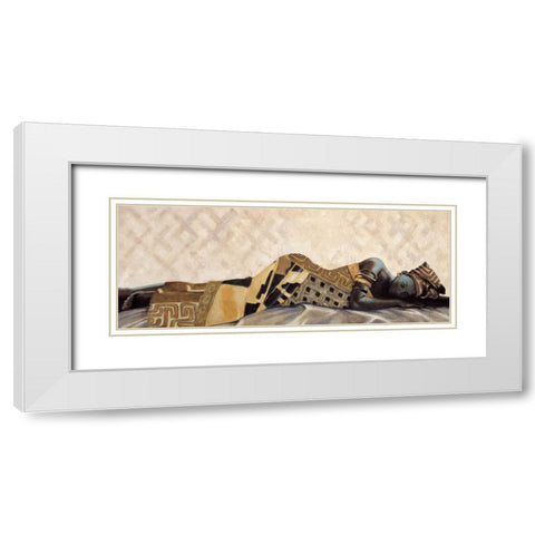 Femme Africaine VI White Modern Wood Framed Art Print with Double Matting by Leconte, Jacques