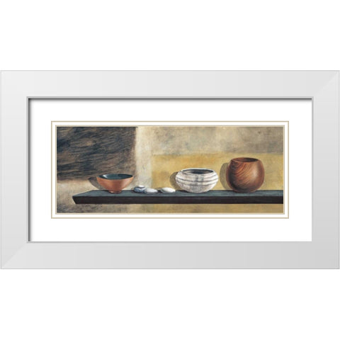 Ethnic Collection I White Modern Wood Framed Art Print with Double Matting by Ross, Yuki