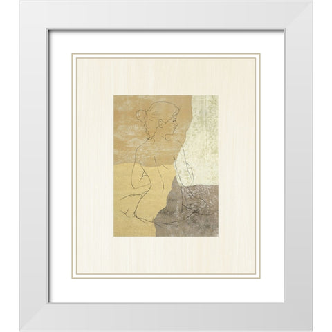 The Female Figure I White Modern Wood Framed Art Print with Double Matting by Robbins, Jason
