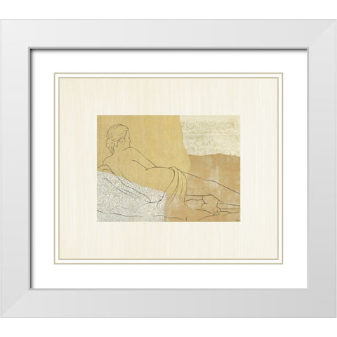 The Female Figure III White Modern Wood Framed Art Print with Double Matting by Robbins, Jason