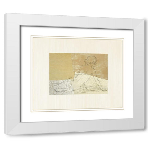 The Female Figure IV White Modern Wood Framed Art Print with Double Matting by Robbins, Jason