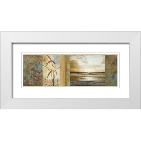 Del Mar I White Modern Wood Framed Art Print with Double Matting by Seba, John