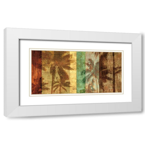 Palm Shadows II White Modern Wood Framed Art Print with Double Matting by Seba, John