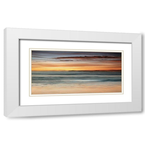 Sea and Sky White Modern Wood Framed Art Print with Double Matting by Seba, John