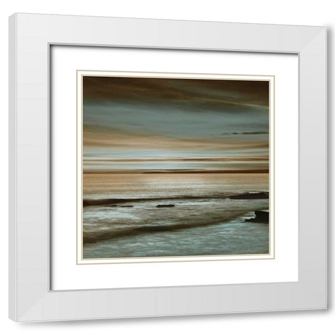 Hightide White Modern Wood Framed Art Print with Double Matting by Seba, John