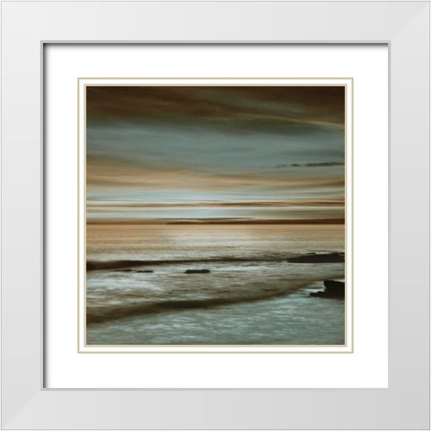Hightide White Modern Wood Framed Art Print with Double Matting by Seba, John