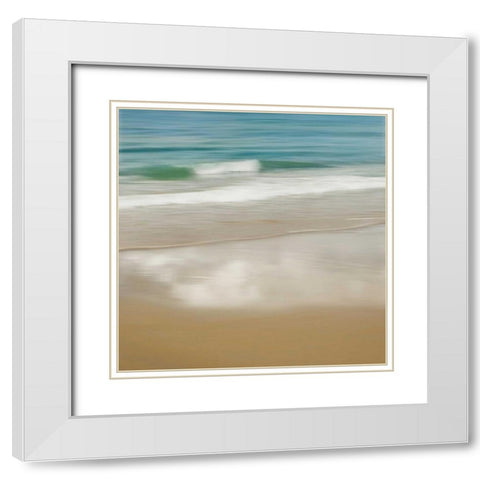 Surf and Sand II White Modern Wood Framed Art Print with Double Matting by Seba, John