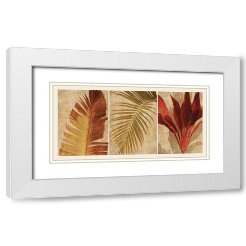 Palm Vista I White Modern Wood Framed Art Print with Double Matting by Seba, John