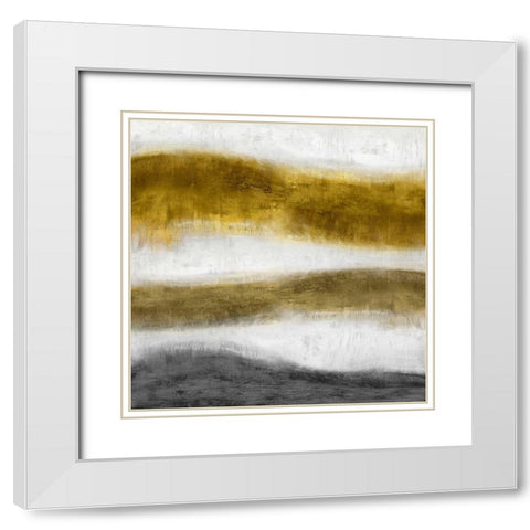 Emerge Golden White Modern Wood Framed Art Print with Double Matting by Blake, Jaden