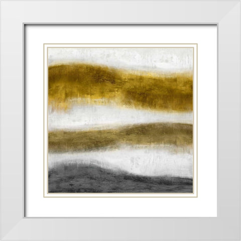 Emerge Golden White Modern Wood Framed Art Print with Double Matting by Blake, Jaden
