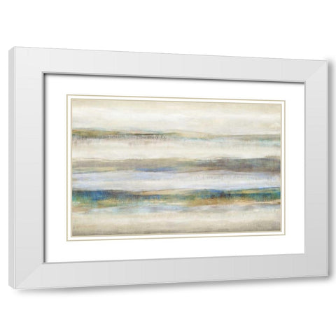 Linear Motion White Modern Wood Framed Art Print with Double Matting by Blake, Jaden